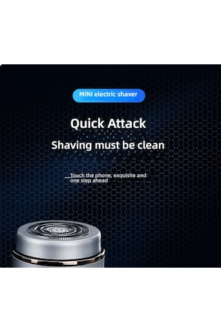 Mini Elektrikli Tıraş Makinesi, Şarjlı, Su Geçirmez, Taşınabilir Mavi