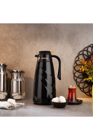 Schafer Kitchenhouse Mimoza Cam Termos 1,5 L-siyah/gold Siyah