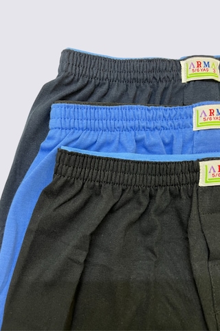 Arma Yıldız Karışık Renkli Erkek Çocuk Havlu Bel Boxer 3'lü Paket %100 Pamuklu Çok Renkli