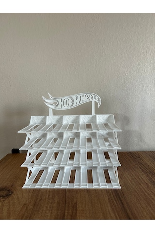 Hot Wheels Uyumlu 20 Araçlık Stand 1/64 Beyaz