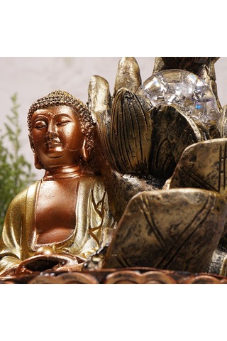 Zen Lord Buddha & Hand Temalı Su Şelalesi