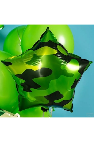 Love Land Muharebe Balonları Askeri Tema Terhis Ordu Kamuflaj 5 Adet 206005835 YEŞİL