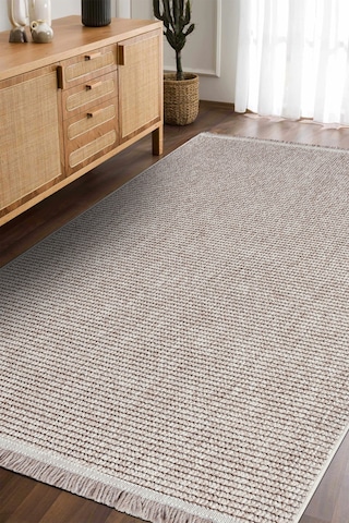 Ecolle Modern Halı Dayanıklı, Yumuşak Dokulu, Dokuma Taban, Tozumaz Bej-160 X 230 Bej