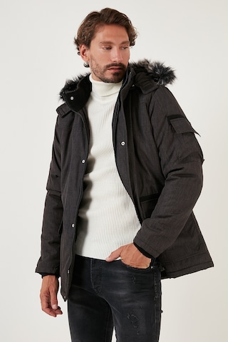 Buratti Peluş Astarlı Suya Ve Rüzgara Dayanıklı Soğuk Geçirmez Slim Fit Erkek Mont 5711051 Füme