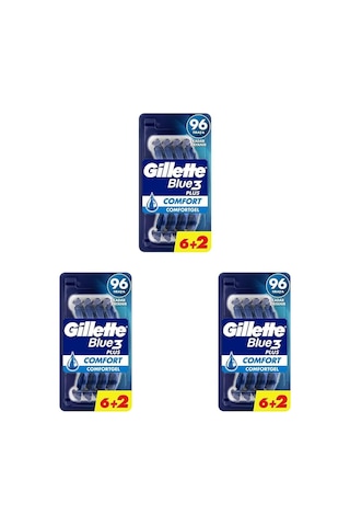 Blue3 Comfort Kullan At Erkek Tıraş Bıçağı 8 Adet 3lü Paket