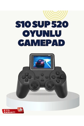 Hdmı Destekli S10 Gamepad 520 Oyunlu Tv Ye Bağlanabilir Atari 2025 Model Çok Renkli