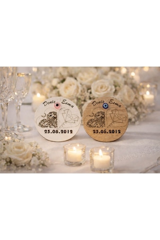 Magnet Kişiye Özel Düğün Nişan Söz Kına İçin No8