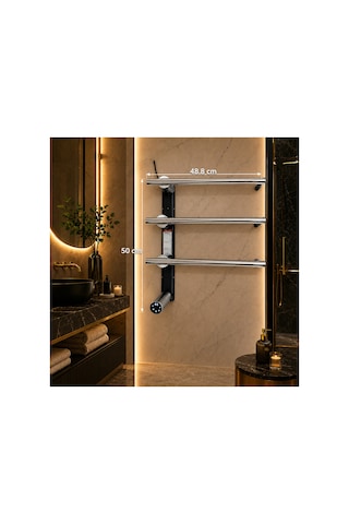 Elektrikli Havlupan 50x48xh100 Cm 60 Watt 65 C Krom