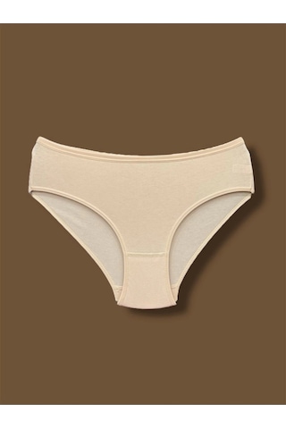 Erdenay Tekstil Yüksek Kalite Penye Kadın Bikini Külot 6'lı Ten Rengi