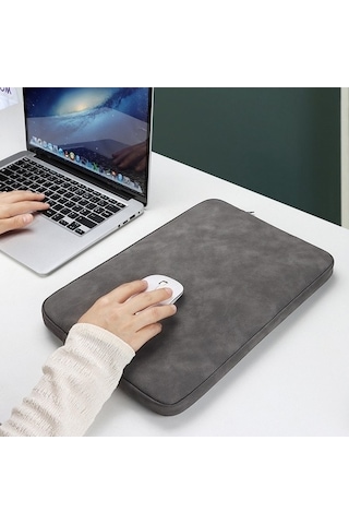 Prestigegoods Macbook Uyumlu Dizüstü Kılıfı, 14.1-15.4 Inç, Anti-çizik, Soft Fluff Astar, Yurt Dışından Gri