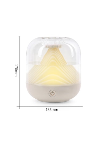 Tenfowee Beyaz Evcil Usb Şarjlı 700ml Hava Nemlendirici - Odalar İçin Stüdyo Tipi Ambiyans Lambalı Hava Temizleyici