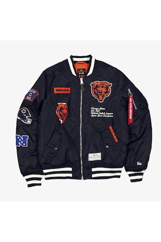 Alpha Industries X New Era Chicago Bears Ma-1 Bomber Erkek Lacivert Mont 60684084 Lacivert