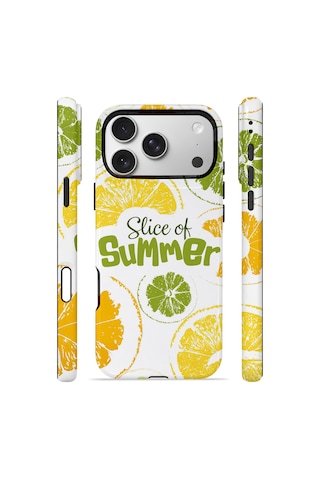 Apple iPhone Uyumlu 17 Pro Vorian Çift Katmanlı Magsafe Kılıf Slice Of Summer