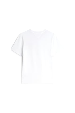 Tommy Hilfiger Erkek Brand Love Text Stack Beyaz T-shirt-13210 Beyaz