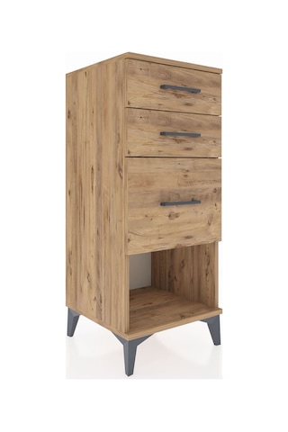 Hyperion Komodin 3 Çekmeceli 44x44x106 Çam-çam Çam