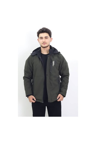 Hk Premium Erkek Kışlık Mont Su İtici Rüzgar Geçirmez Kapüşonlu Kalın Sport Outdoor Parka Haki