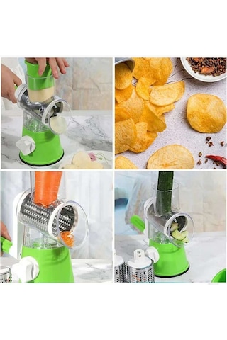 Çok Fonksiyonlu Sebze Kesici Yuvarlak Dilimleyici Mutfak Rulo Aletleri Alet Doğrayıcı Patates Havuç Peynir Rendeleyici Mutfak Robotu Mavi