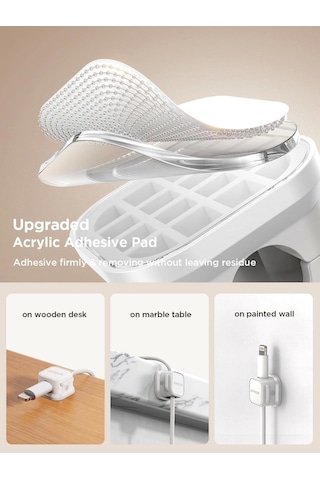 Joyroom Zs368 Premium Magnetik Kablo Düzenleyici Organizer 3 Adet Beyaz