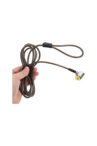 Dizüstü Bilgisayar Kilidi Genişletilmiş Çelik Kablo Siyah Dizüstü Bilgisayar