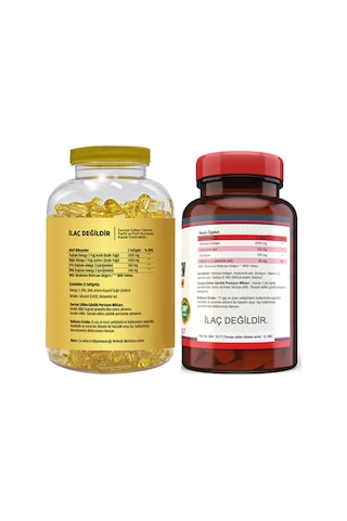Omega 3 Balık Yağı 180 Softgel & Nevfix Collagen Glutation Hyaluronic Acid Vitamin C 120 Tablet