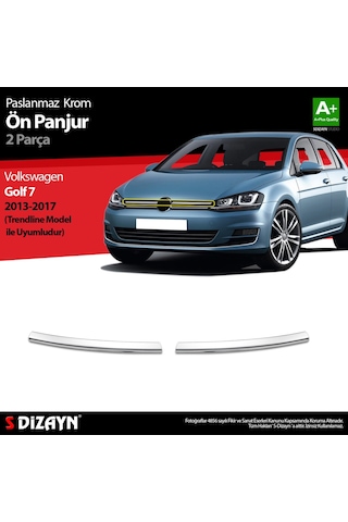 S-Dizayn  Volkswagen Golf 7 Krom Ön Panjur 2 Prç. Trendline 2013-2017