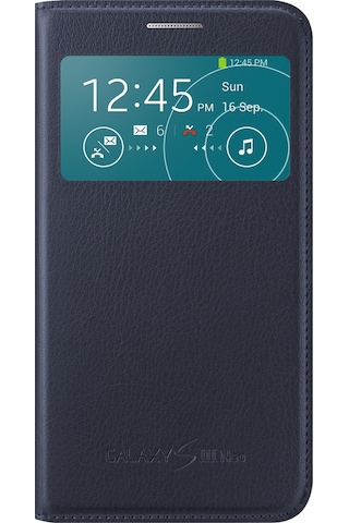Samsung S3 Neo S-view Kılıf Indigo Mavi Ef-cı930blegww