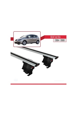 Seat Altea 2004-2009 Arası İle Uyumlu Ace-4 Ara Atkı Tavan Barı Gri