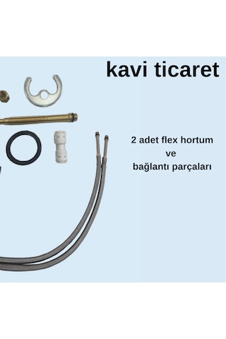 Faumix Kr2109 Krom Renkli Arıtmalı 3 Yollu Mutfak Bataryası
