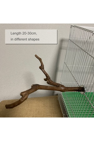 Vkemall Kuş Eğitim Durağı - Üzüm Çubuğu Kuş Tırmanma Ve Çiğneme Oyuncakları Düz/kavisli Seçenekli