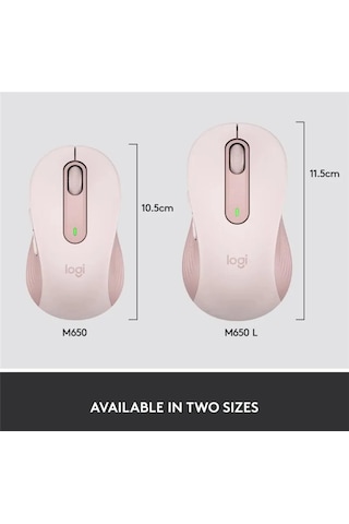 Logitech M650/m650l Kablosuz Bluetooth Fare Sessiz Ofis Dizüstü Fareler M650 Black M221