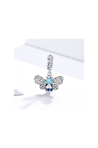 Fastbuy S925 Gümüş Kolye Arı Moda Çok Renkli Boncuklu Takı Çok Renkli