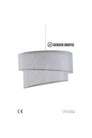 Dantel Beyaz Avize Bipartite Beyaz
