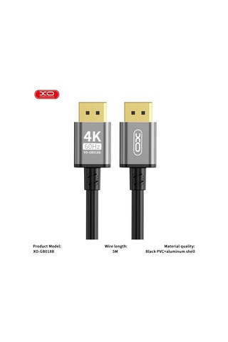 Premium Donanım Parçası Ekran Aksesuarı Bağlantı Kablosu Gb018b Dp - Dp Metal Kablo 4k - 5m 1080p