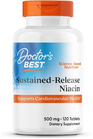 Doctors Best Sustained-release Vitamin B3 Niacin With Niaxtend Supports Heart Health 120 Veg Caps Aromasız