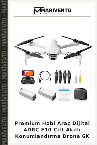 Premium Hobi Araç Dijital 4drc F10 Çift Akıllı Konumlandırma Drone 6k