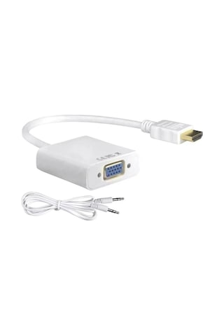 Ancheyn Hdmı To Vga Dönüştürücü Kablo Ses Destekli Adaptör Çevirici Ps3 Kulaklık Monitör Tv Led Uydu 4548