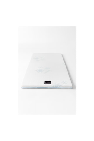 Visco Süngerli Ice Sleep Yıkanabilir Kılıflı Tek Kişilik Visco Yatak Pedi & Şiltesi Topper 5 Cm BEYAZ