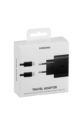 Samsung Uyumlu EP-TA845XWEGWW 45 W Type-C Hızlı Şarj Cihazı Siyah