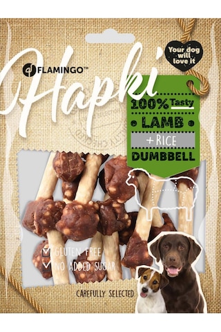 Flamingo Hapki Glutensiz Kuzulu Dumbell Köpek Ödülü 85 G