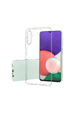 Galaxy A13 Kılıf Zore Şeffaf Ince Ve Esnek Süper Silikon Kılıf Renksiz