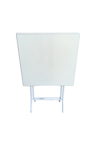 Katlanır Masa 60x60 Döküm Kenar Beyaz