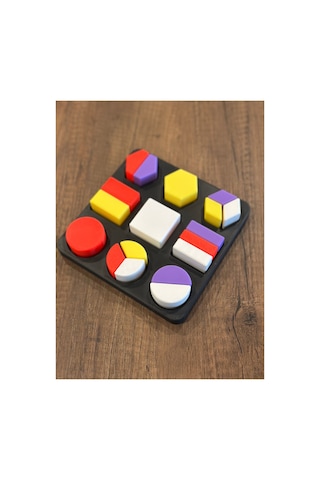 Montessori Geometrik Şekil Eşleştirme Ve Parça Bütün Oyunu