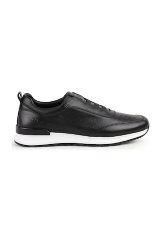 Libero L5931 Siyah Hakiki Antik Deri Erkek Sneaker Konforlu Günlük Spor Ayakkabı Siyah
