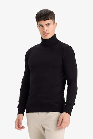 Defacto Slim Fit Dar Kesim Balıkçı Yaka Basic Düz Triko Kazak R1124az25wnbk27 Siyah