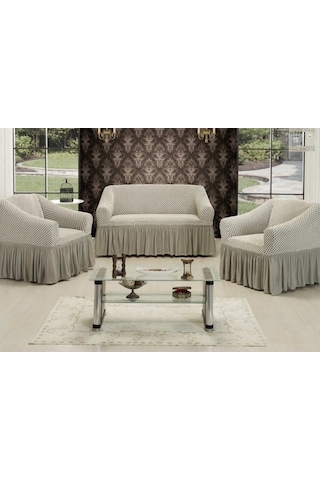 Altınkoza Petek Dokuma Koltuk Örtüsü Std Takım(3+2+1+1)-Mint