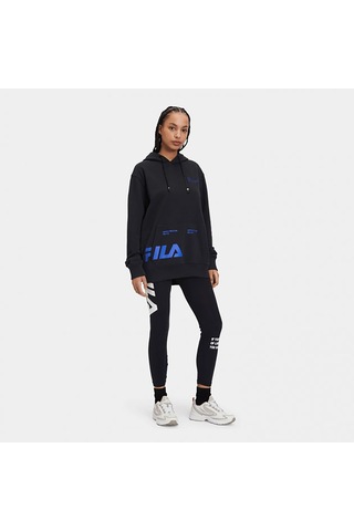 Siyah Fila Kapşonlu Sweatshirt Embroidery Detail Su411113 Siyah