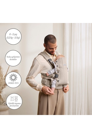 BabyBjörn 2’li Set Bliss Ana Kucağı & Kanguru Harmony Woven Melange Light Beige