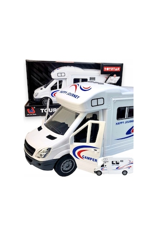 Sürtmeli Sesli Işıklı Oyuncak Karavan Kapıları Açılabilen 29 Cm