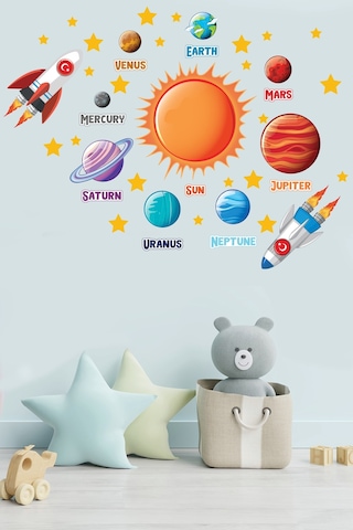 Güneş Sistemi ve Gezgenler Temalı Duvar Sticker