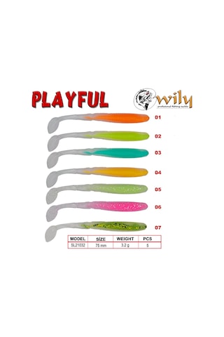 Wily Playful Silikon Yem 7.5 Cm 3.2 Gr